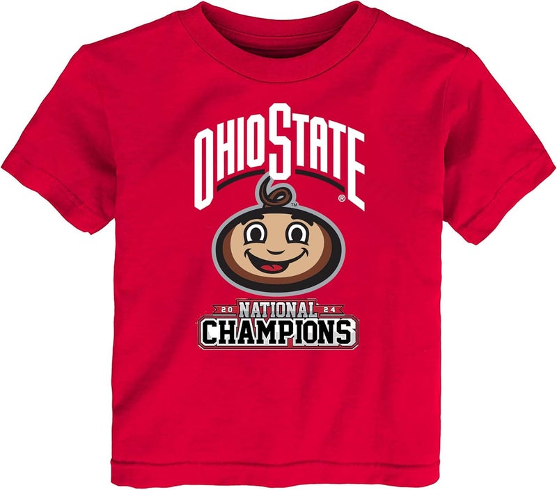 Ohio State Buckeyes Brutus 2024 National Champions Infant-Toddler-Youth T-Shirt
